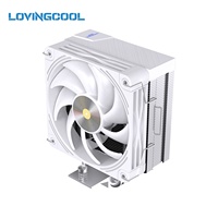 Ventilateur de boîtier Lovingcool 12 cm personnalisé par le fabricant, avec couvercle noir, dissipateur CPU LGA1851 à 5 caloducs, haute performance thermique pour le gaming