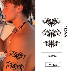 Pegatina de Tatuaje Temporal Semipermanente a Prueba de Agua, Plantilla de Arte Corporal, Calcomanía Decorativa de Papel para Fiestas, Festivales, Uso Profesional - Product Image 4