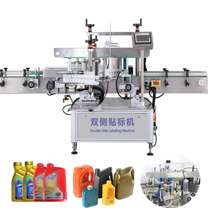 Machine d'étiquetage semi-automatique pour bouteilles rondes, applicateur d'étiquettes double face pour bouteilles en plastique et en verre - Product Image 1