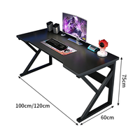 Escritorio de Esquina para PC, Mesa Competitiva para Cibercafé, Consola Moderna de Madera para Juegos