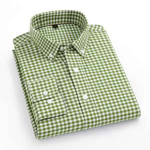 Camisa Retro a Cuadros para Hombre, 100% Algodón, Suministro ODM - Product Image 1