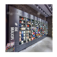 Vitrine personnalisée pour boutique de chapeaux Vitrine pour casquette de baseball de marque assemblée librement Vitrine pour centre commercial