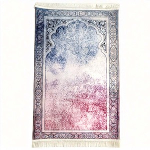 Tappetino da <span class=keywords><strong>Preghiera</strong></span> Musulmano di Alta Qualità con <span class=keywords><strong>Guida</strong></span> alla <span class=keywords><strong>Preghiera</strong></span>, Super Morbido, con Cuscino per le Ginocchia, Design con Testo Islamico per il Ramadan - Product Image 3