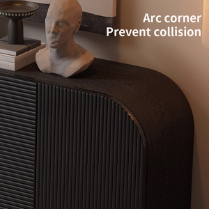 Nordique <span class=keywords><strong>noir</strong></span> laque salon hall d'entrée en bois <span class=keywords><strong>buffet</strong></span> <span class=keywords><strong>Buffet</strong></span> Console moderne armoire de rangement pour meubles de salle à manger - Product Image 3