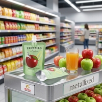 Matte Afwerking Stand-Up Tuit Zakje Gelamineerde Aluminiumfolie Voor Vruchtensap Verbeterde Veiligheidskenmerken
