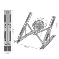 Support pliable pour ordinateur portable et tablette avec ventilateur, en métal réglable – Vente en gros usine