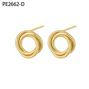Amy Amy Fashion <b>Stud</b> Earrings <b>Silver</b> Plated Geometric Design For Women PE2662 - Product Image 2