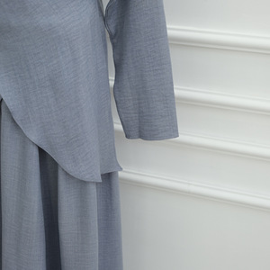 Abaya con Cravatta per Donne Musulmane, Set Casual a Due Pezzi con Top e Gonna, Completo di Abbigliamento Femminile con Blusa e Gonna Lunga - Product Image 6