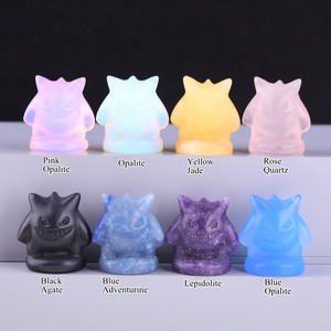 Statues de Gengar en cristal de 1 pouce, sculpture en opale, <span class=keywords><strong>petite</strong></span> figurine de <span class=keywords><strong>d</strong></span>émon, <span class=keywords><strong>d</strong></span>écoration de <span class=keywords><strong>chambre</strong></span>, cadeau <span class=keywords><strong>d</strong></span>'Halloween - Product Image 2