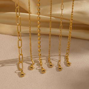 Cadenas de Acero Inoxidable 316L Personalizadas al por Mayor, Modernas y Resistentes al Deslustre, con Baño de Oro 14k y 18k, Cadenas Finas para Collares de Mujer - Product Image 3