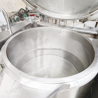 Chaudière basculante à vapeur de 100 à 500 L, marmite de cuisson industrielle |   Chauffage indirect de l'eau au gaz/électrique pour la soupe, le ragoût, la cuisson par lots
