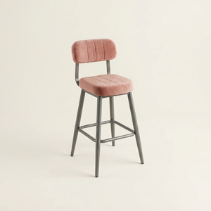 Taburete de Bar Moderno Tapizado en Terciopelo y Cuero PU, Patas de Metal, Alta Durabilidad, para Cocina, Hogar, Bar, Sala de Estar, Hotel, Comedor, Escuela - Product Image 3