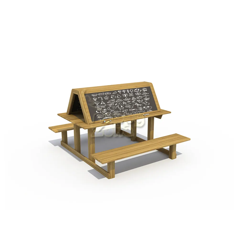 Neuestes Produkt Outdoor Kunst Klassenraum Ausstattung Holz Zeichentisch Möbel für Kinder im Vorschulen-Kindergarten