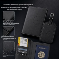 Étui intelligent pour passeport avec ensemble d'étiquettes de bagages, coffret cadeau de voyage, traceur de positionnement global multifonctionnel pour iOS et Android