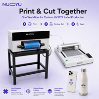 Imprimante UV DTF NY-A301A3, ensemble complet avec support et machine de découpe, tête Epson F189000 unique pour autocollants personnalisés et étiquettes en cristal
