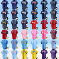 Maillot de baseball personnalisé avec broderie du design CHAMPION Batter Silhouette, OEM POD, nom et numéro personnalisés, haut pour homme