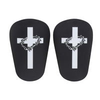 LINGTU Mini protège-tibias de football 9 cm * 6 cm imprimé Mini protège-tibias de football Mini protège-tibias