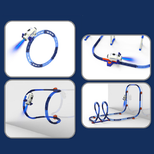 Set de Juguete Eléctrico de Pista Espacial de 120 Piezas con Bloques de Construcción DIY para Niños, Juego Educativo STEM para Interiores - Product Image 4