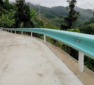 Penghalang tabrakan sinar logam, lalu lintas, penghalang keselamatan pinggir jalan raya, rel pelindung jalan raya untuk keamanan jalan