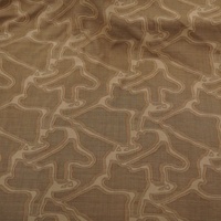 Tissu jacquard tissé en polyester 5220 avec découpes et motifs floraux 3D