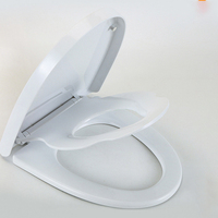 Couvre-siège de toilette universel en PP haute densité en forme de U, robuste, à fermeture douce et anti-choc, pour projets hôteliers