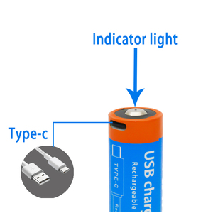 Batería de Iones de Litio de 3-7 Voltios, USB Tipo-C, 21700, 5000 mAh, Batería de Litio 21700 Li-ion para Linternas - Product Image 2