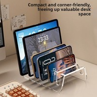 Support de rangement pour téléphone portable, tablette et iPad GREENSIDE, type sur pied, en plastique, boîte de rangement de bureau avec compartiments
