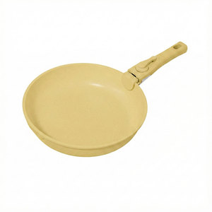 Juego de Ollas y Sartenes de Aluminio Amarillo E-Top, No Tóxicas, Aptas para Cocina de Gas e Inducción, Apilables, con Asas - Product Image 3