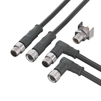 Connecteur monté sur panneau mâle PCB à souder à 5Pin femelle prise métal Aviation injecté PVC matériel connecteur Led