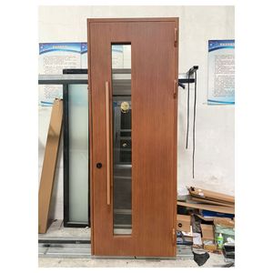<span class=keywords><strong>Porte</strong></span> d'entrée Prima en aluminium et acier inoxydable avec transfert de grain de <span class=keywords><strong>bois</strong></span>, <span class=keywords><strong>imitation</strong></span> texture <span class=keywords><strong>bois</strong></span>, décorative pour façade de maison - Product Image 6