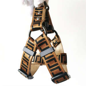 Arnés y Correa de Cuero Ajustable de Alta Gama para Mascotas, Elegante y de Marca, Juego de Arnés de Lujo para Perros y Gatos - Product Image 2