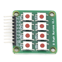 Clavier 2x4 Clavier 4x2 8 boutons poussoirs V1.00 Module clavier matriciel pour Arduin0 AVR PIC ICs