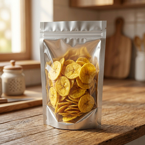 Sac en Mylar personnalisé de qualité alimentaire, résistant à l'humidité, avec fermeture éclair transparente sur le devant, sac plat en plastique PE pour bonbons et en-cas - Product Image 1
