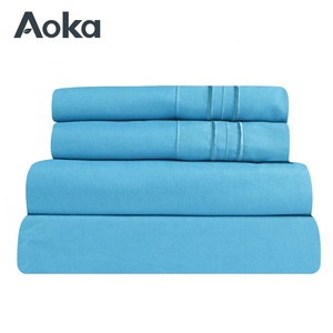 <span class=keywords><strong>AOKA</strong></span> amerikanische volle Größe 4-teilig passende Verpackung Mikrofaser klassisches Bettlaken-Set - Product Image 1