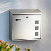 Boîte aux lettres murale antivol en métal durable, avec serrure, revêtement poudré, étanche, pour bureau et résidence