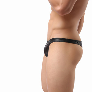 <span class=keywords><strong>Boxer</strong></span> e Slip da Uomo Traspiranti Antibatterici in Pelle PU Lavorata a Maglia a Vita Bassa Eco-Friendly con Logo in Vita Comodi e Confortevoli ODM - Product Image 4