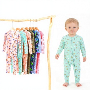 Pijamas de Bambú Tiaose para Recién Nacidos, Manga Larga con Cierre, Suaves, para Bebés Niñas, Conjuntos de Ropa para Dormir - Product Image 1