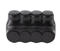 Conectores de Cable Eléctrico Negros UL QMS-S2-0-4, Conectores Multi-Tap Aislados, Terminales LUG de Entrada de un Solo Lado, UL y No UL