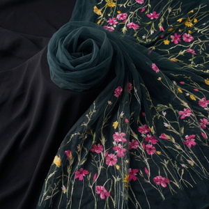 Tissu en maille tricotée unie et douce pour robes de mariée et vêtements légers pour filles - Product Image 1