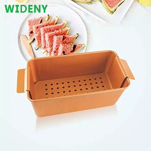 WIDENY Chảo Nướng 2 Món Phủ Đồng Tốt Cho Sức Khỏe Chống Dính Bộ Chảo Nướng Bánh Mì Thịt Có Khay Tháo Rời Mỡ - Product Image 2