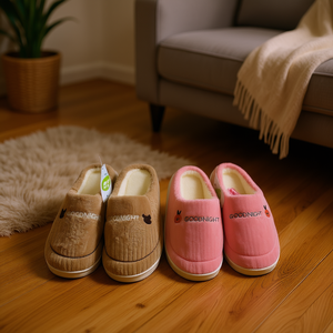 Pantuflas Yandie 138 para el Hogar, Cálidas para Invierno, con Plantilla de Sherpa, Transpirables para Primavera, con Patrón de Dibujos Animados Bordado en EVA, Cómodas y Antideslizantes - Product Image 2