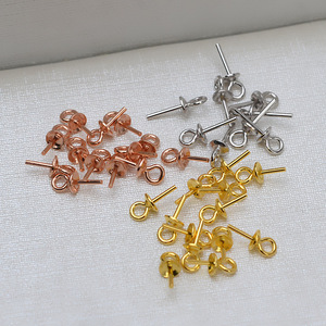 10 paires de capuchons de perles en argent S925 à faire soi-même, accessoire plat, plaque de perles de 3 mm et 6 mm, petite plaque de perles, plaque à aiguilles avec motif de cœur 155 - Product Image 1