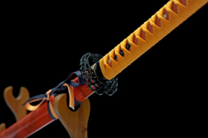 Personalizzabile 105cm Samurai arancione spirito spada Katana fatto a mano 1.2kg spada giocattolo per la collezione Cosplay popolare tra i fan - Product Image 2