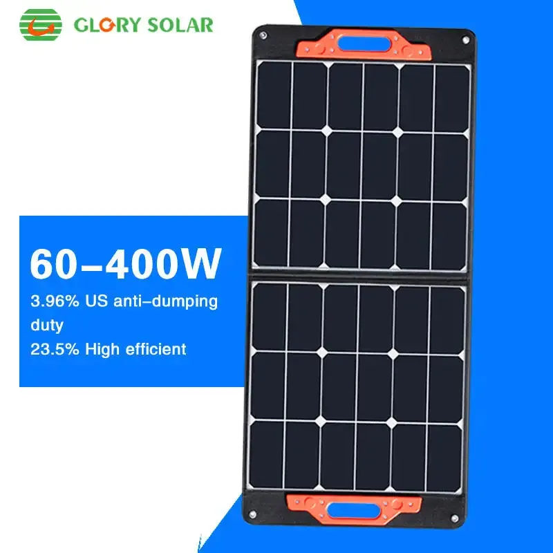Glory Solar 200 Watt 150 W 100 W 18 V Beste Etfe faltbare Handtasche Camping-Kit Ausrüstung tragbarer faltbarer Solarpanel-Beutel
