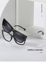 Lunettes de soleil polarisées à fixation magnétique, protection UV400, monture optique pour myopie 81803-1