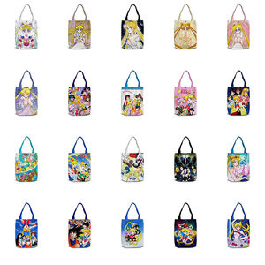 Sac fourre-tout décontracté en toile de dessin animé en gros, logo personnalisé, grande capacité, adorable, mignon, sac à bandoulière en toile de <span class=keywords><strong>marin</strong></span> pour <span class=keywords><strong>filles</strong></span> - Product Image 2