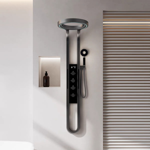 <span class=keywords><strong>Colonne</strong></span> <span class=keywords><strong>de</strong></span> <span class=keywords><strong>douche</strong></span> thermostatique numérique hydroélectrique minimaliste avec affichage, ensemble assorti aux meubles-lavabos <span class=keywords><strong>de</strong></span> salle <span class=keywords><strong>de</strong></span> bain et articles sanitaires - EB-S01 - Product Image 2