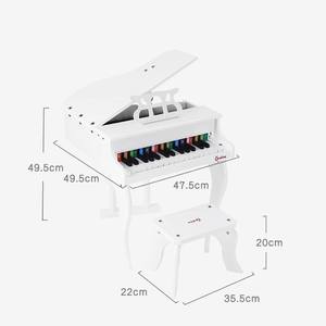 Piano en bois rose 30 touches pour enfants, lot mixte d'usine en gros, jouet musical éducatif pour cadeau et vente en gros - Product Image 3