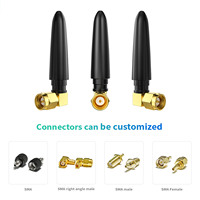 Antenne Wi-Fi bi-bande 2,4 GHz omnidirectionnelle à gain élevé RP-SMA mâle de petite taille, antenne en caoutchouc courte RP-SMA