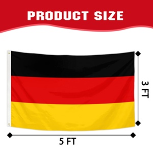 Banderas Nacionales Personalizadas al por Mayor, Bandera de Alemania de 90x150cm, Bandera Alemana Deutschland Negra, Roja y Dorada, Bandera Personalizada de Poliéster 100D para Eventos - Product Image 2